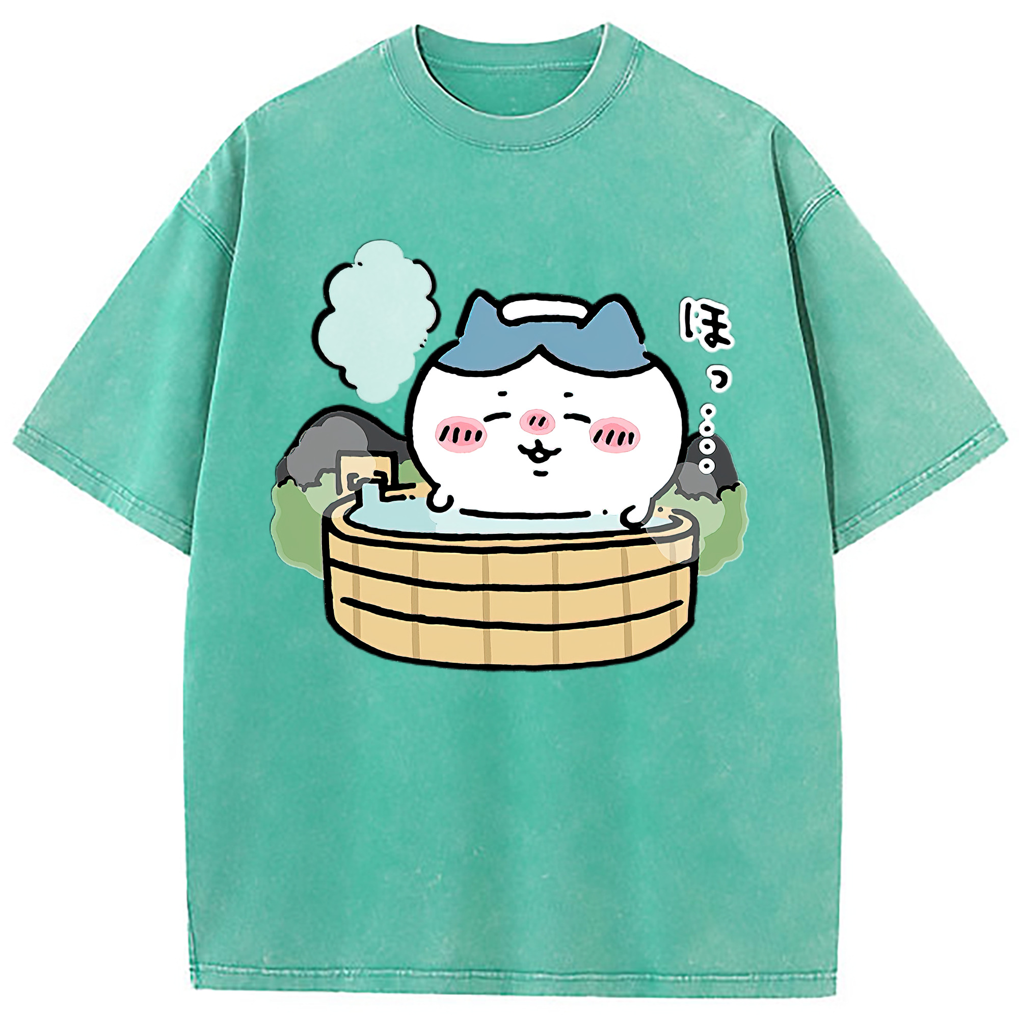 （画像用） ちいかわ ハチワレ Chii-kawa hachiware 綿100% ヴィンテージ風 半袖Tシャツ（フロントプリント）